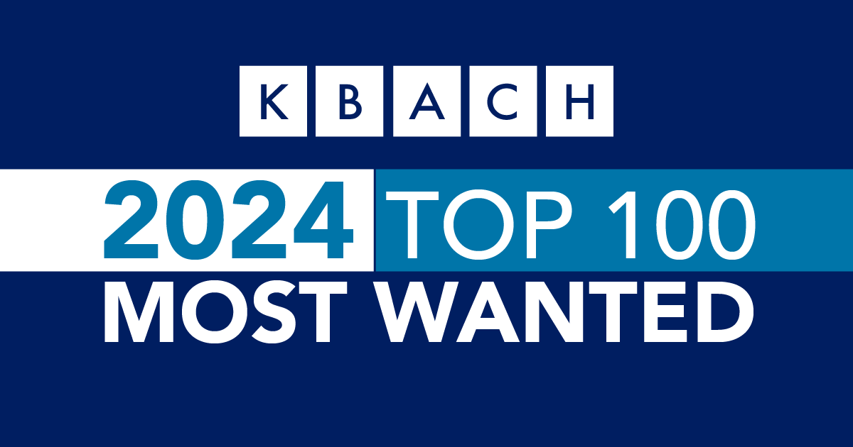 KBACH 2024 Top 100 Most Wanted